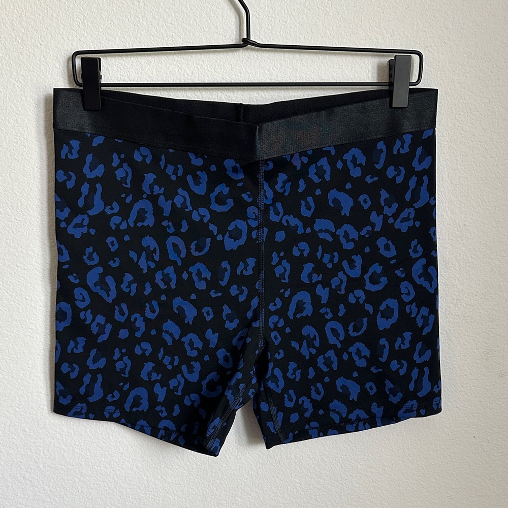all in motion Black and Blue Leopard Athletic Shorts